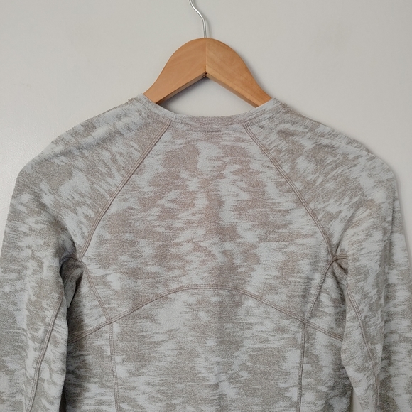 Lululemon Its Rulu Run Long Sleeve Shirt Data Rush Jacquard Size 6 - Picture 12 of 16
